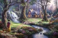 Snow White Discovers the Cottage Thomas Kinkade